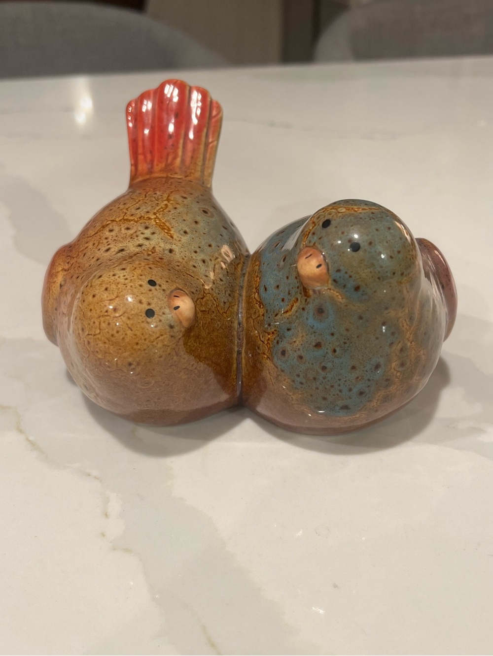 Vintage Ceramic Cuddle Birds Figurine